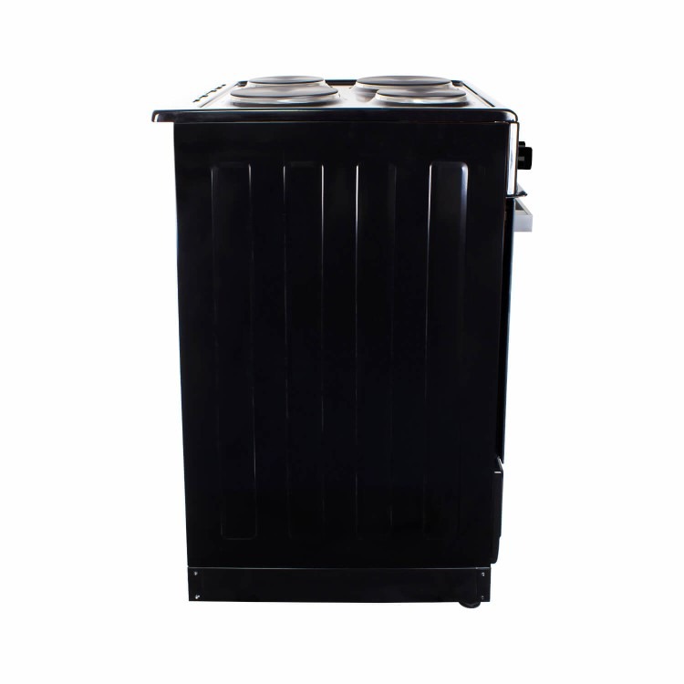 electriQ 50cm Electric Cooker with Sealed Plate Hob - Black - Image 3