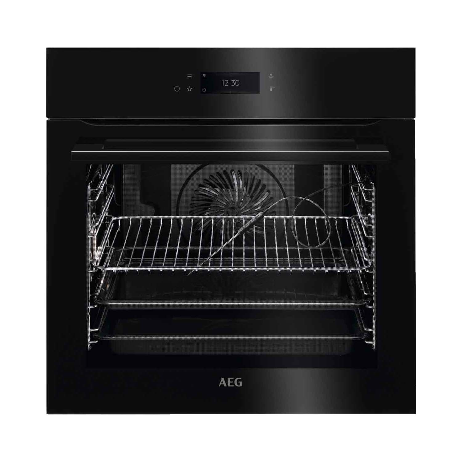 AEG 8000 Series AssistedCooking Pyrolytic Self-Cleaning Single Oven with Food Probe - Black