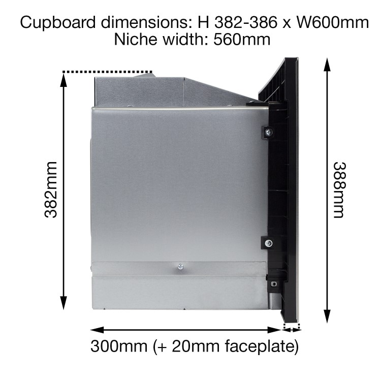 electriQ Built-In 700W Microwave - Stainless Steel - Image 5