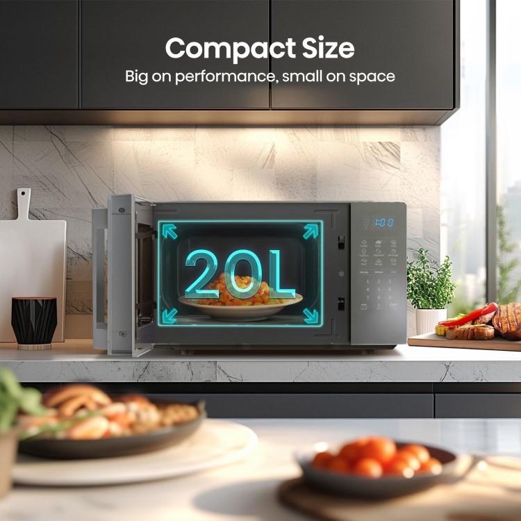 Hisense 20L Freestanding Combination Microwave Oven & Grill - Silver - Image 11
