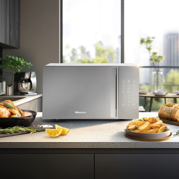 Hisense 20L Freestanding Combination Microwave Oven & Grill - Silver - Image 4