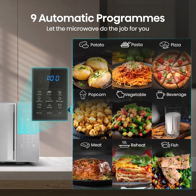 Hisense 20L Freestanding Combination Microwave Oven & Grill - Silver - Image 5