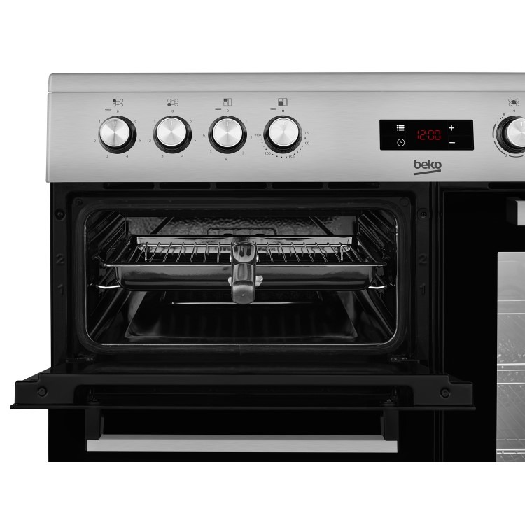 Beko 90cm Electric Range Cooker - Stainless Steel - Image 3