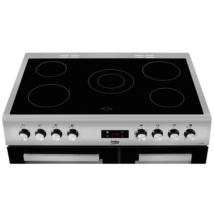 Beko 90cm Electric Range Cooker - Stainless Steel - Image 4