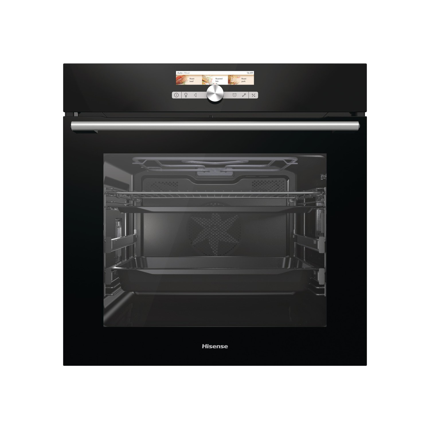 Refurbished Hisense OP543PGUK 60cm Single Built In Electric Oven Black