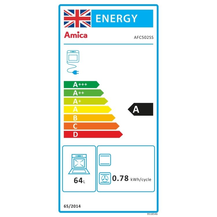 Amica 50cm Electric Dual Cavity Cooker - Silver - Image 5