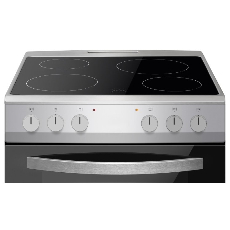 Amica 60cm Electric Cooker - Silver - Image 3