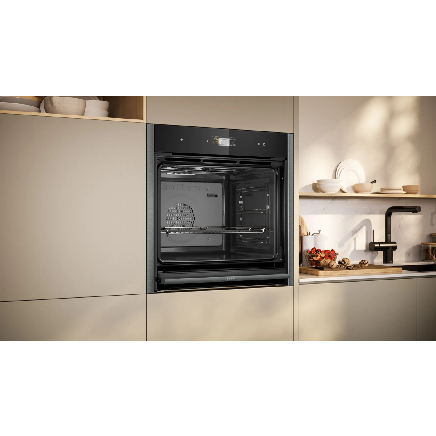 Neff N90 Slide & Hide Electric Single Oven - Black - Image 5