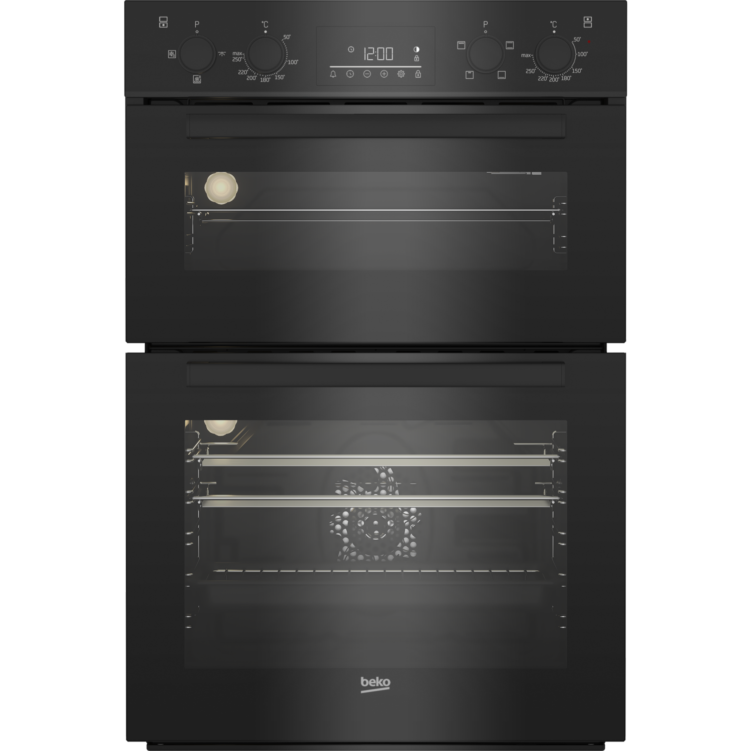 Beko Built-In Electric Double Oven - Black