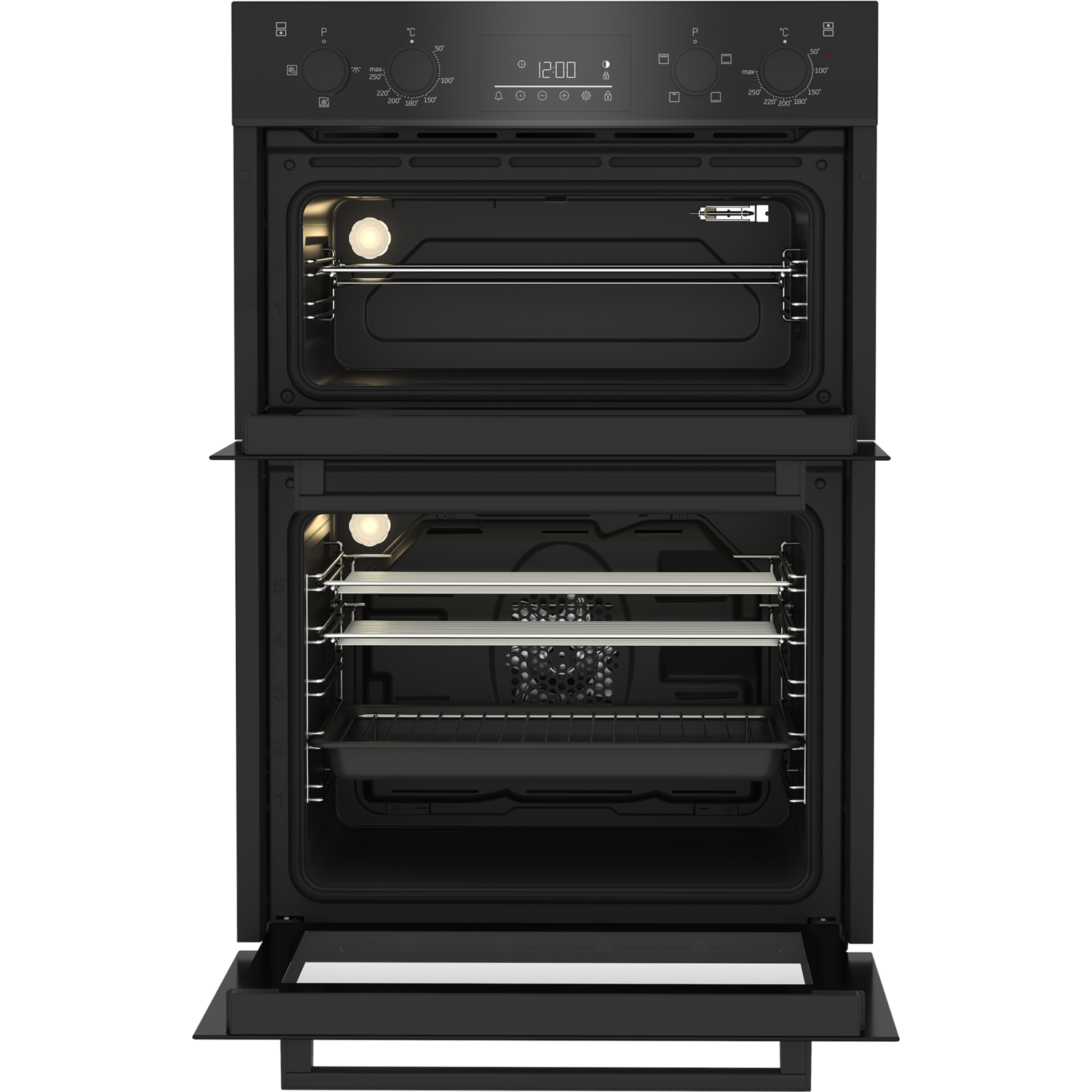 Beko Built-In Electric Double Oven - Black - Image 2