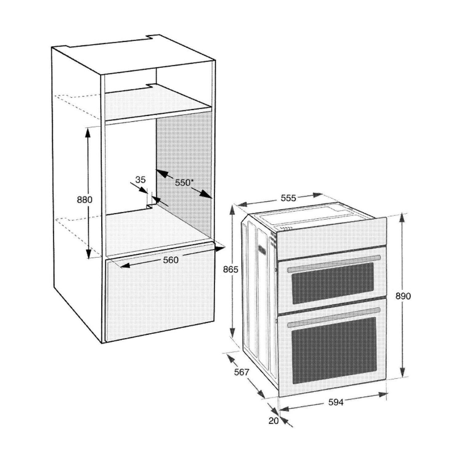 Beko Built-In Electric Double Oven - Black - Image 5