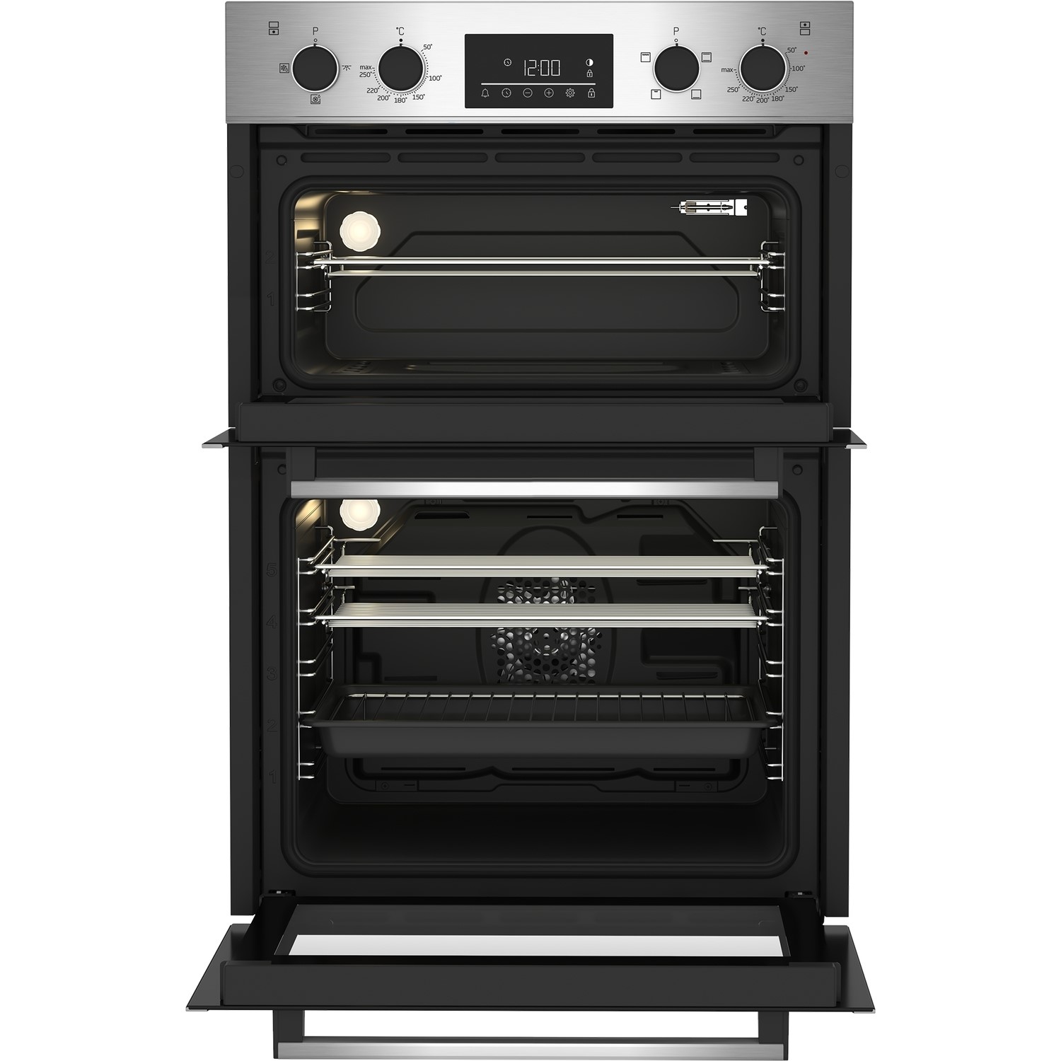 Beko Built-In Electric Double Oven - Stainless Steel - Image 2
