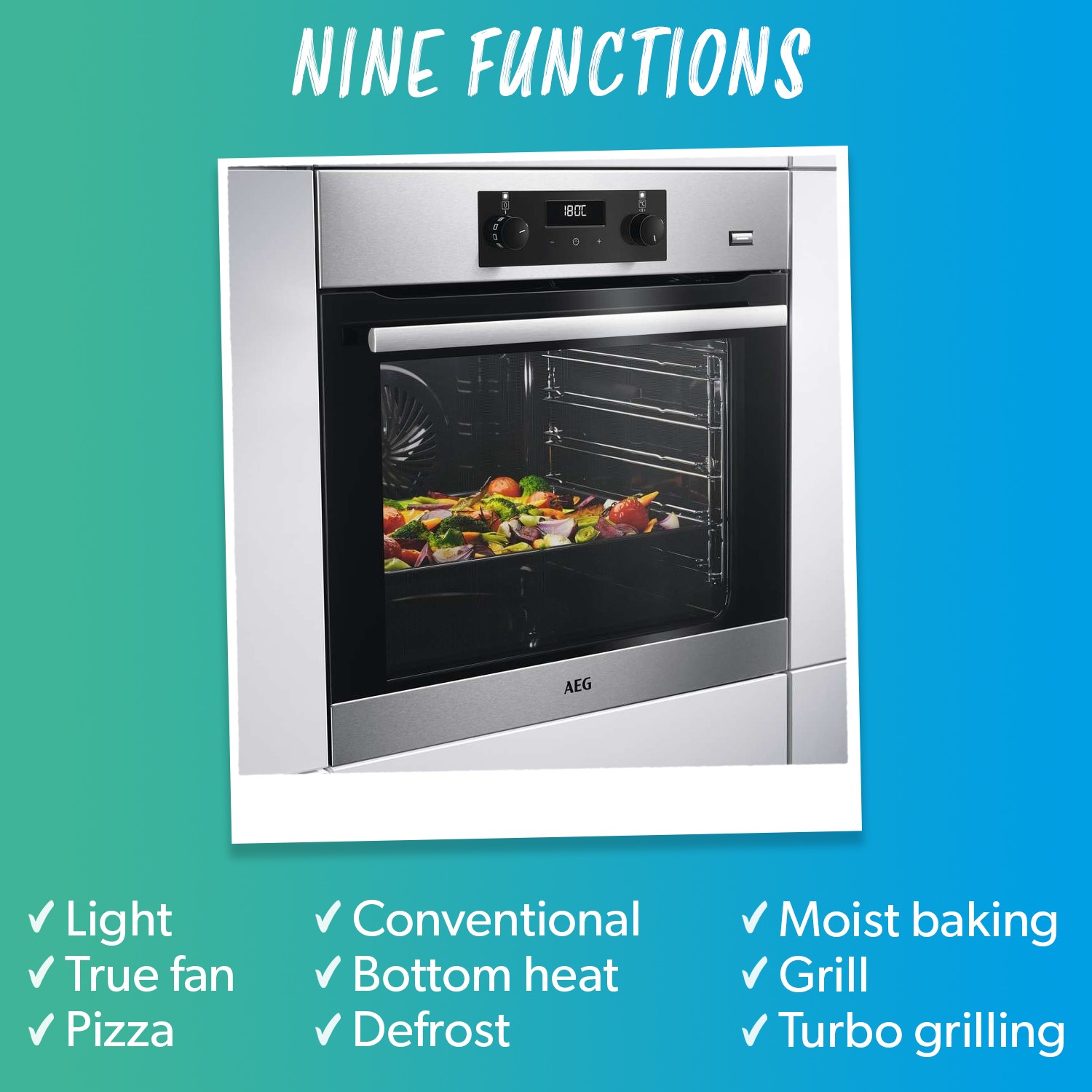 AEG 6000 Series SteamBake Electric Single Oven - Stainless Steel - Image 3
