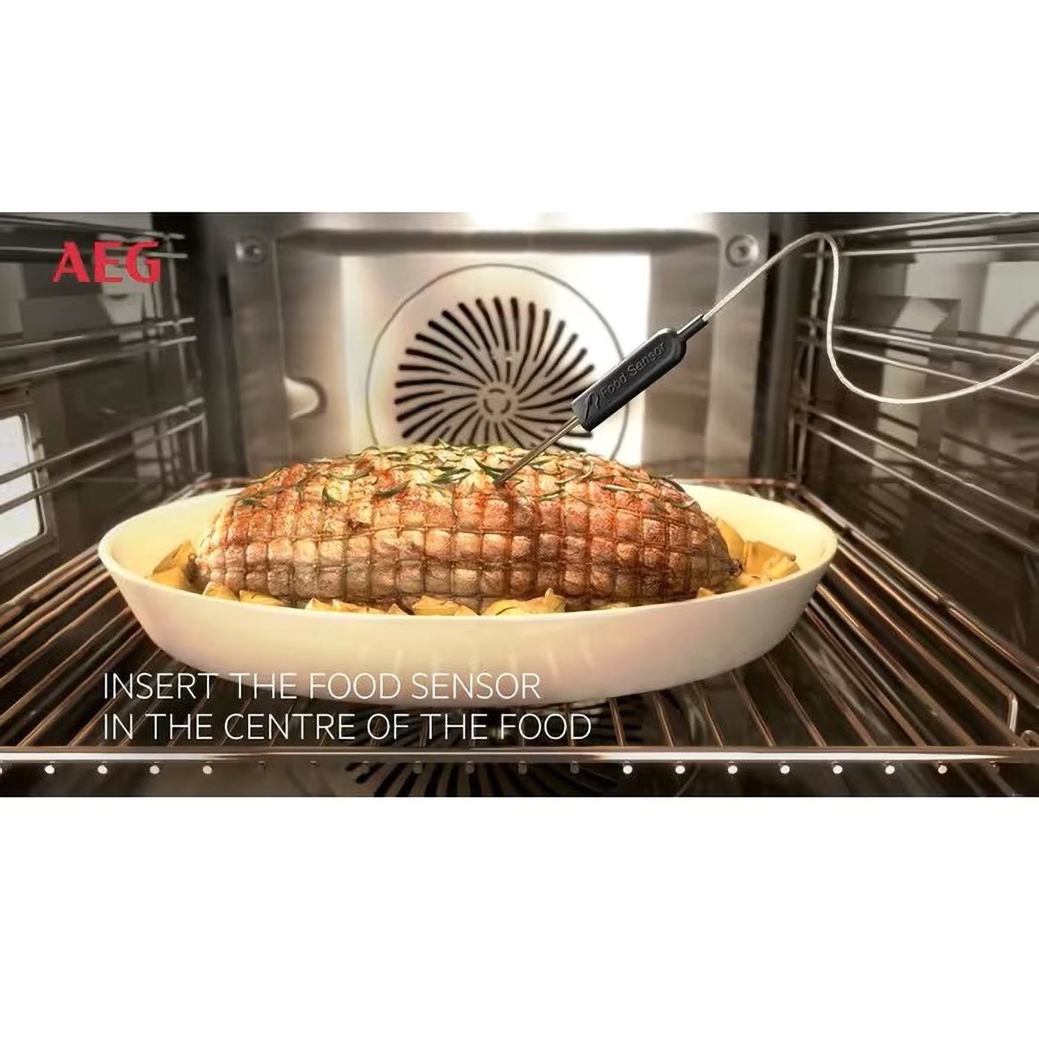 AEG 6000 Series SteamBake Pyrolytic Self-Cleaning Single Oven with Food Probe - Stainless Steel - Image 6