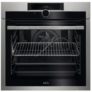 AEG 8000 Series AssistedCooking Pyrolytic Self-Cleaning Single Oven with Food Probe & Command Wheel - Stainless Steel