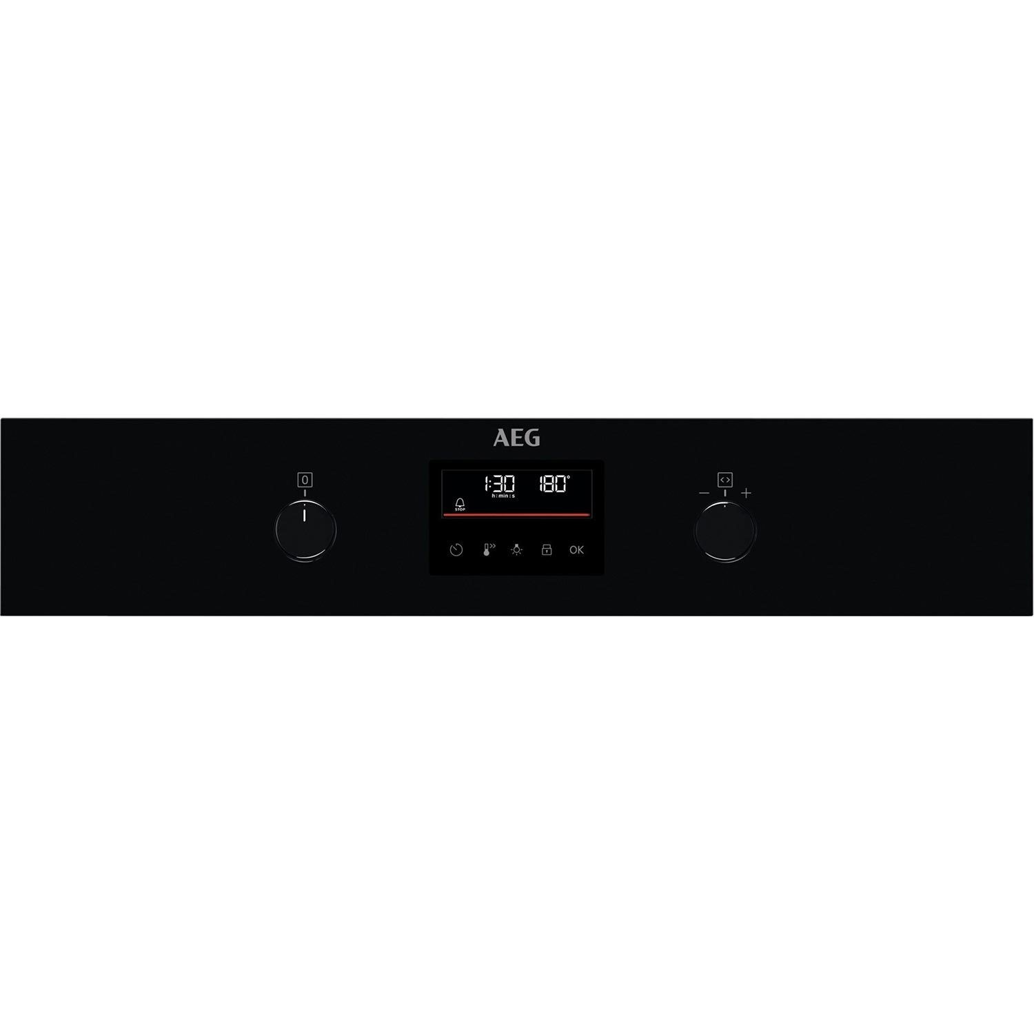 AEG 6000 Series SteamBake Pyrolytic Self-Cleaning Electric Single Oven - Black - Image 2