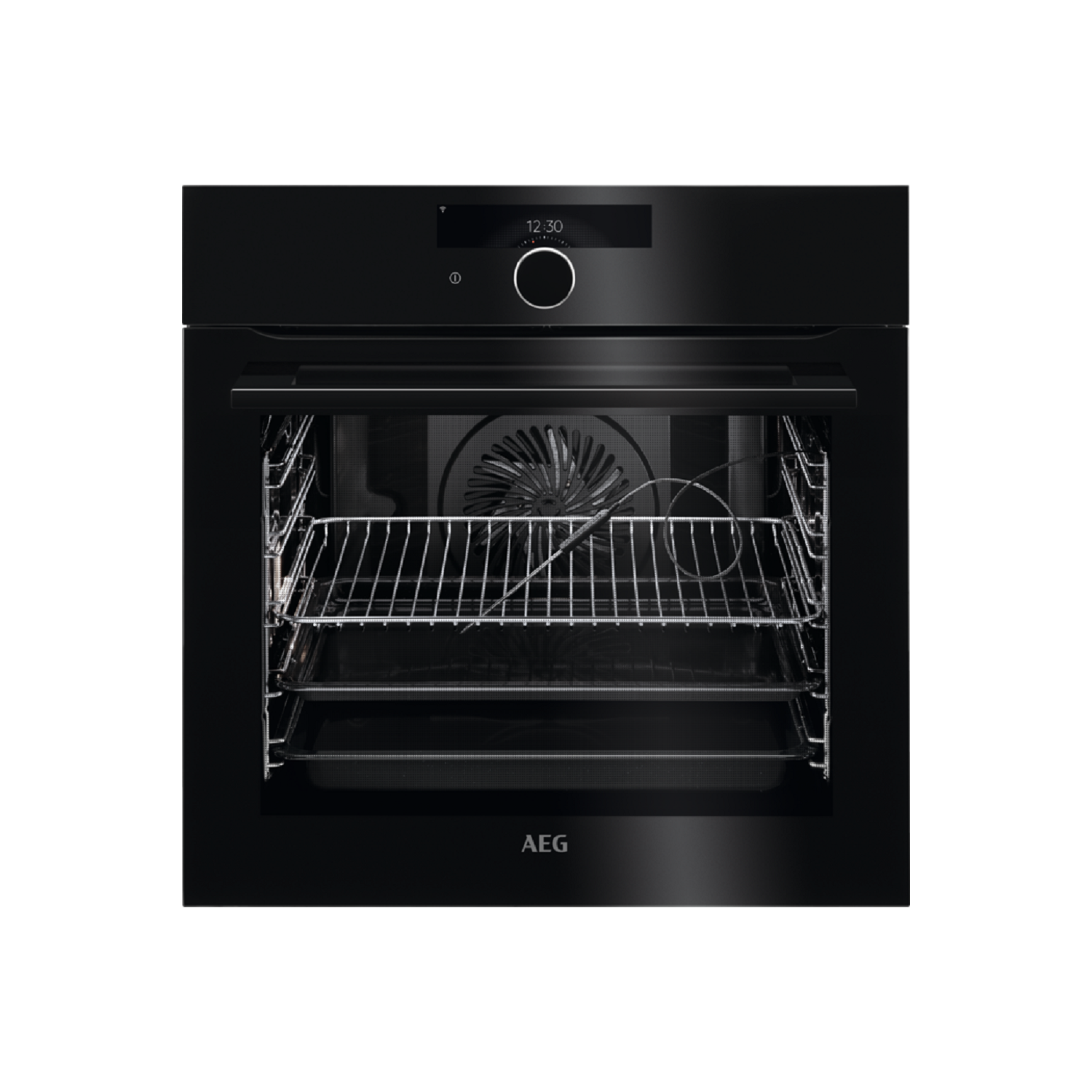 AEG 8000 Series AssistedCooking Pyrolytic Self-Cleaning Smart Single Oven with Food Probe - Black