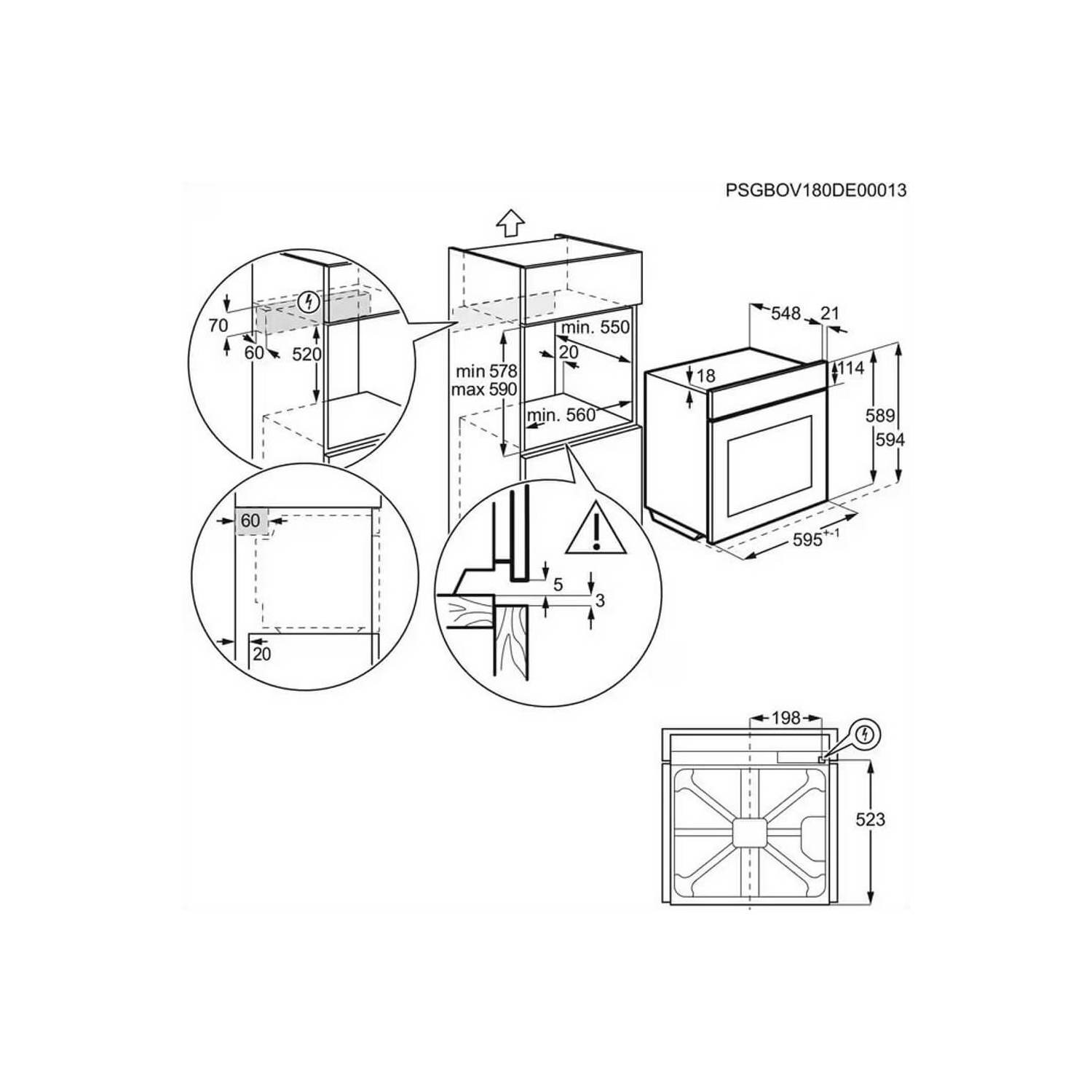 AEG 6000 Series SteamBake Pyrolytic Self-Cleaning Electric Single Oven - Stainless Steel - Image 8