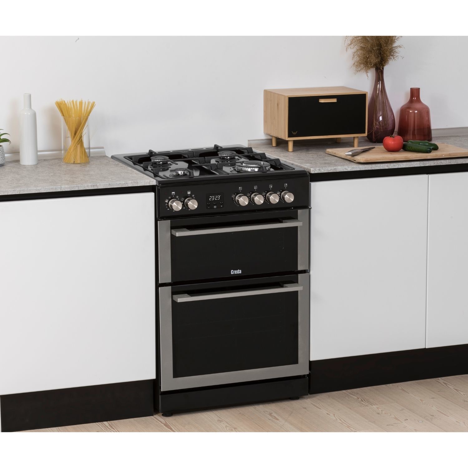 Refurbished Creda C60DFDOX 60cm Double Oven Dual Fuel Cooker Stainless Steel - Image 6