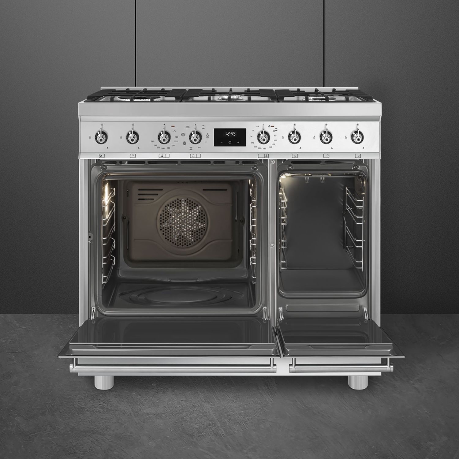 Smeg 90cm Dual Fuel Range Cooker - Stainless Steel - Image 6