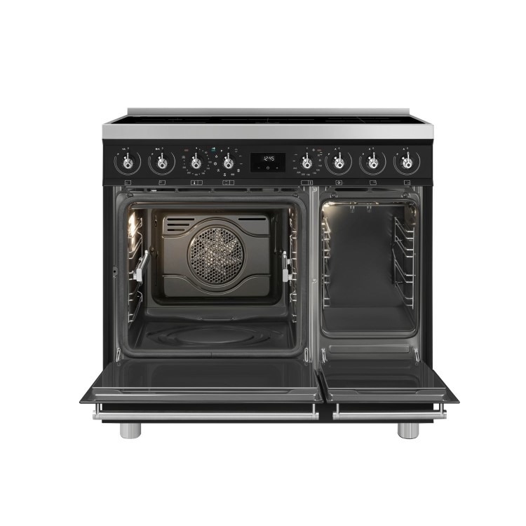 Smeg Symphony 90cm Electric Induction Range Cooker - Black - Image 2