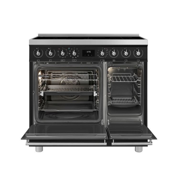 Smeg Symphony 90cm Electric Induction Range Cooker - Black - Image 3