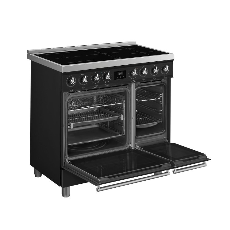 Smeg Symphony 90cm Electric Induction Range Cooker - Black - Image 4