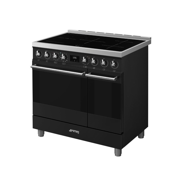 Smeg Symphony 90cm Electric Induction Range Cooker - Black - Image 5