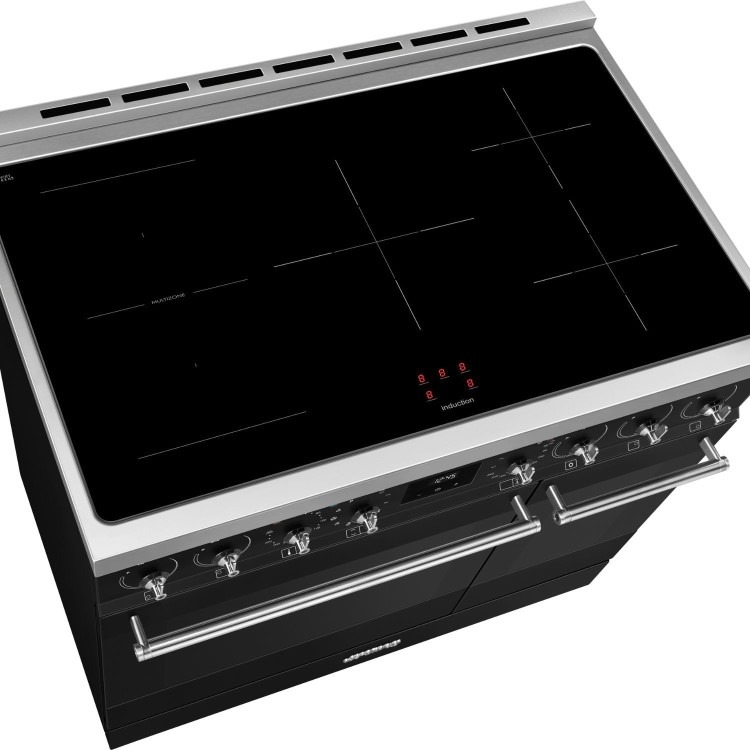 Smeg Symphony 90cm Electric Induction Range Cooker - Black - Image 6