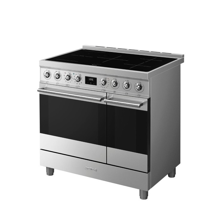 Smeg Symphony 90cm Electric Induction Range Cooker - Stainless Steel - Image 5