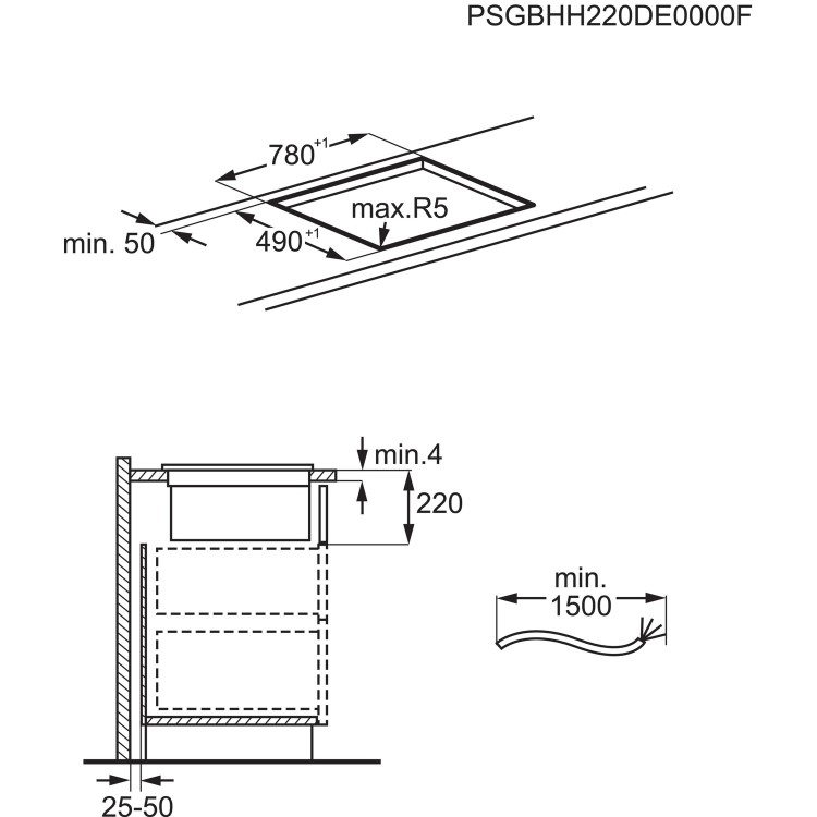 AEG 8000 Series 83cm 4 Zone Venting Induction Hob - Recirculation Only - Image 10
