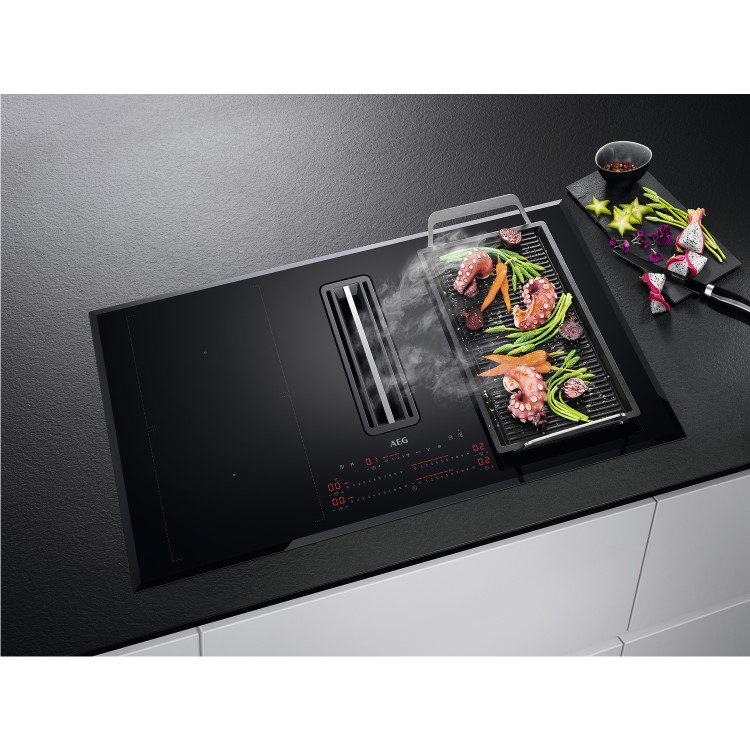 AEG 8000 Series 83cm 4 Zone Venting Induction Hob - Recirculation Only - Image 2