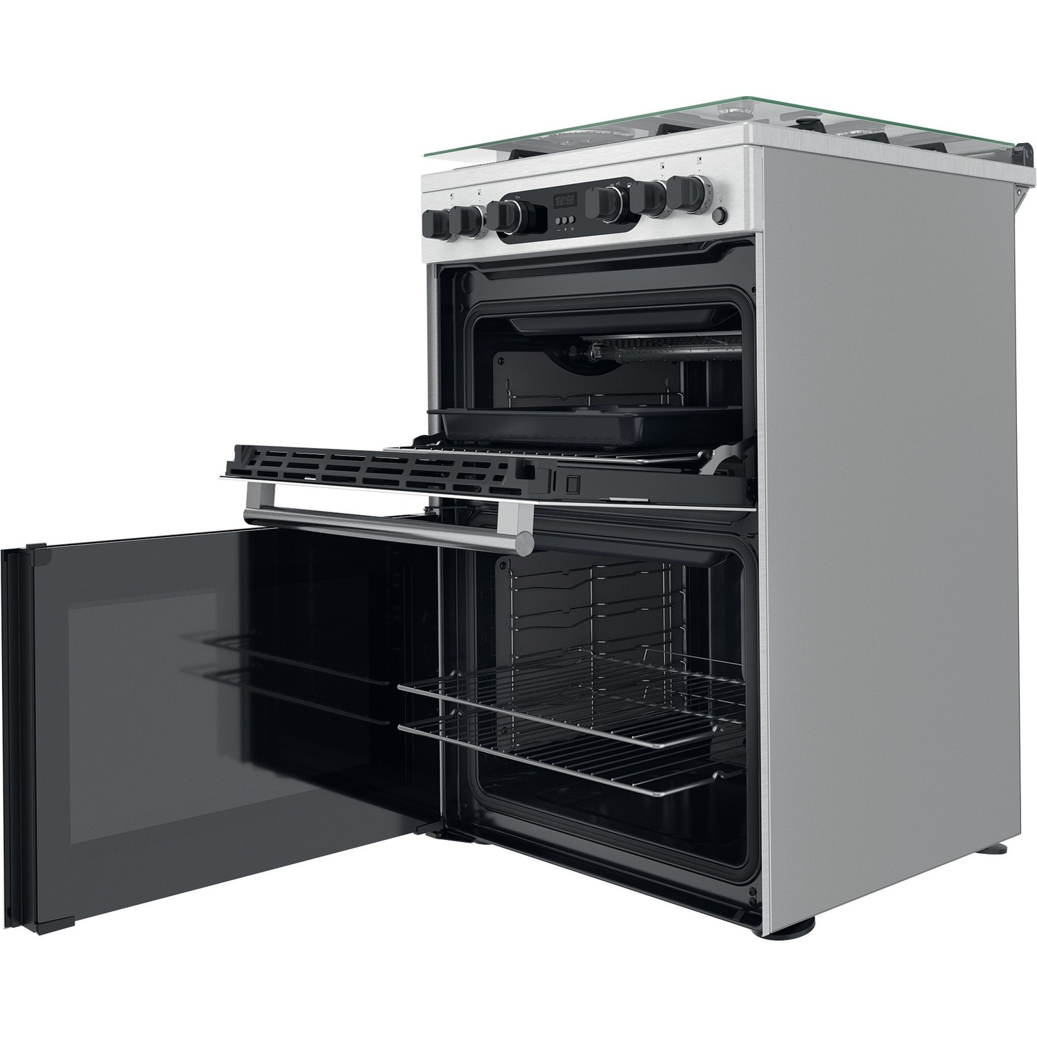 Refurbished Hotpoint Cannon CD67G0CCX 60cm Double Oven Gas Cooker Stainless Steel - Image 10