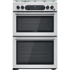 Refurbished Hotpoint Cannon CD67G0CCX 60cm Double Oven Gas Cooker Stainless Steel