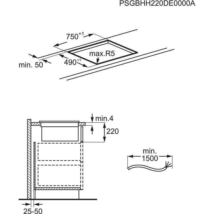 AEG 6000 Series 78cm 4 Zone Venting Induction Hob - Duct Out Only - Image 13