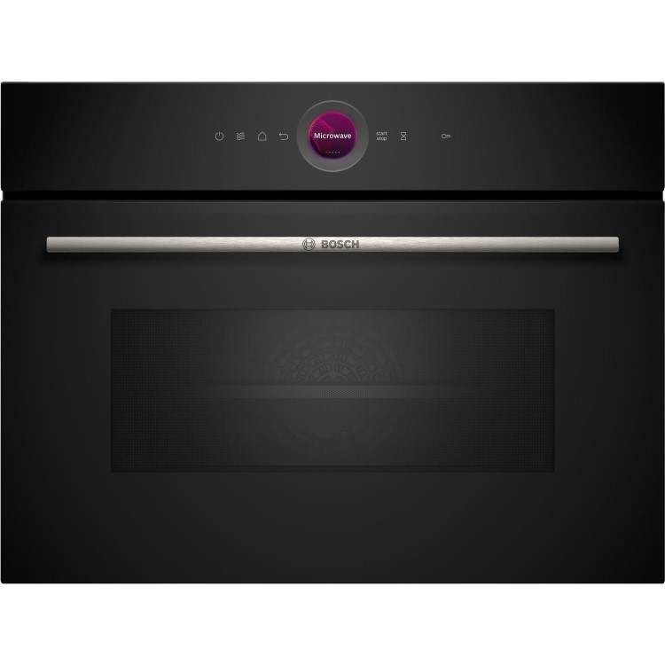 Bosch Series 8 Built-In 1000W Microwave with Grill - Black
