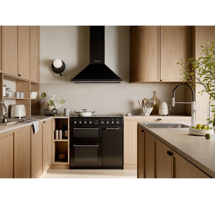 Smeg Concert 90cm Electric Range Cooker with Induction Hob Top - Black - Image 5