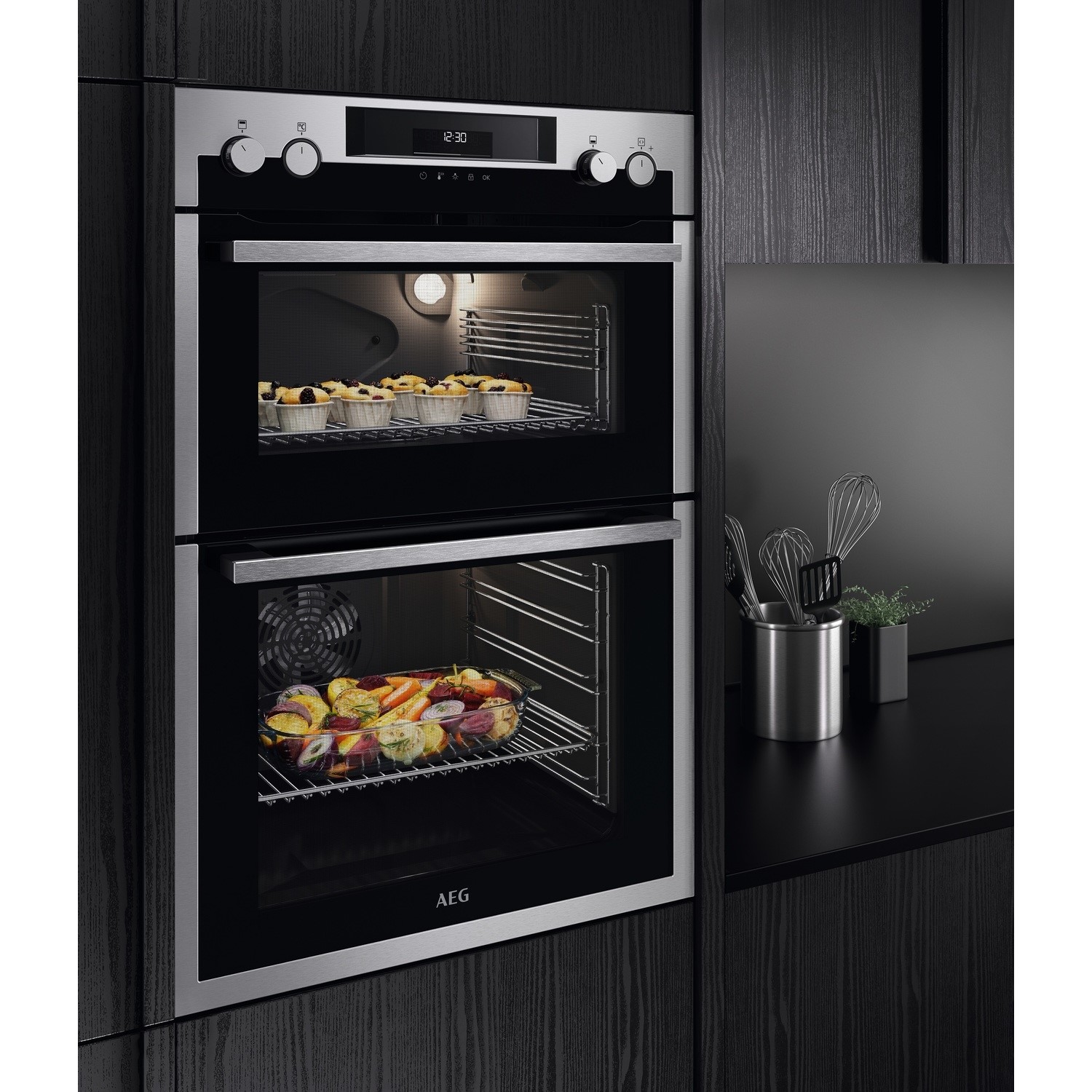 AEG 6000 Series Built-In Double Oven - Stainless Steel - Image 2