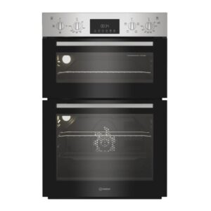 Indesit Electric Built In Double Oven - Stainless Steel