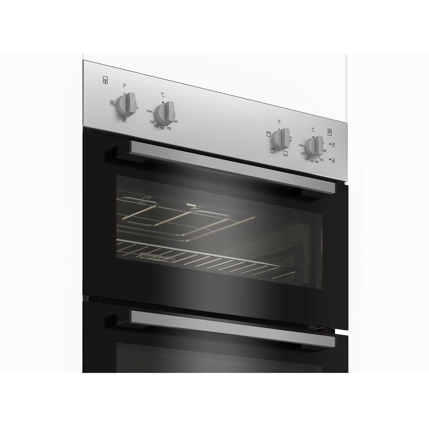 Indesit Electric Built In Double Oven - Silver - Image 3