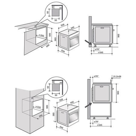 Refurbished De Dietrich DOP7340X 60cm Single Built In Electric Oven with Pyrolytic Cleaning Platinum - Image 5