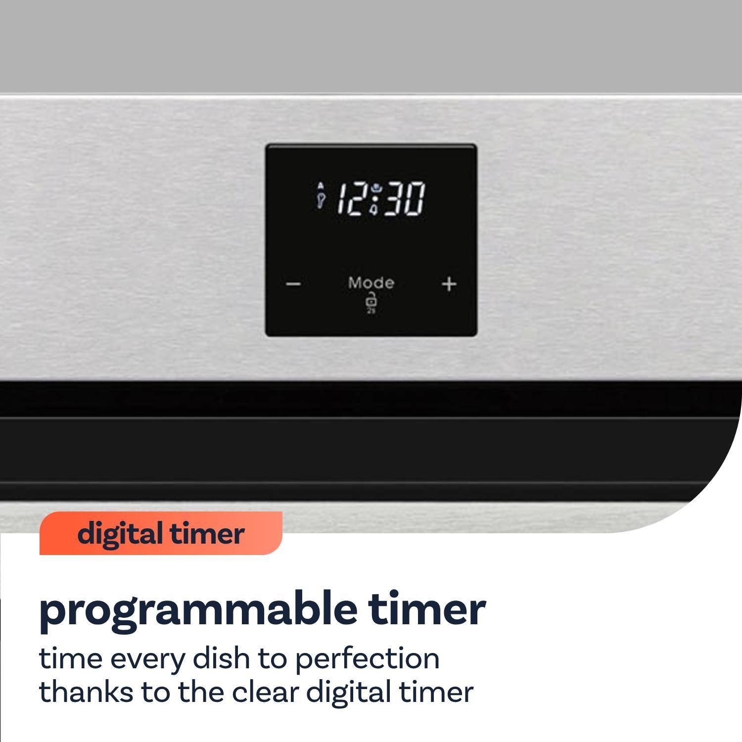 electriQ Built-In Electric Double Oven - Stainless Steel - Image 3