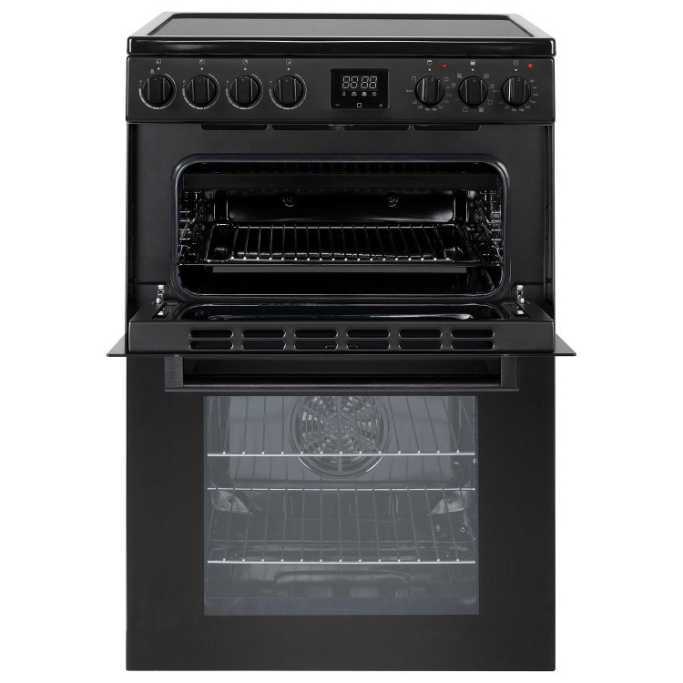 Refurbished electriQ EQEC60IK 60cm Double Oven Electric Cooker with Induction Hob Black - Image 6