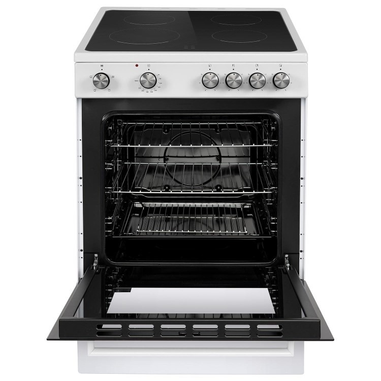 Refurbished electriQ EQECW160CERAMIC 60cm Electric Cooker White - Image 2