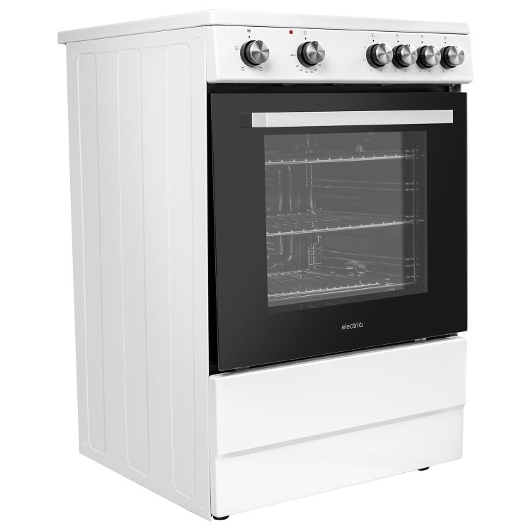 Refurbished electriQ EQECW160CERAMIC 60cm Electric Cooker White - Image 3