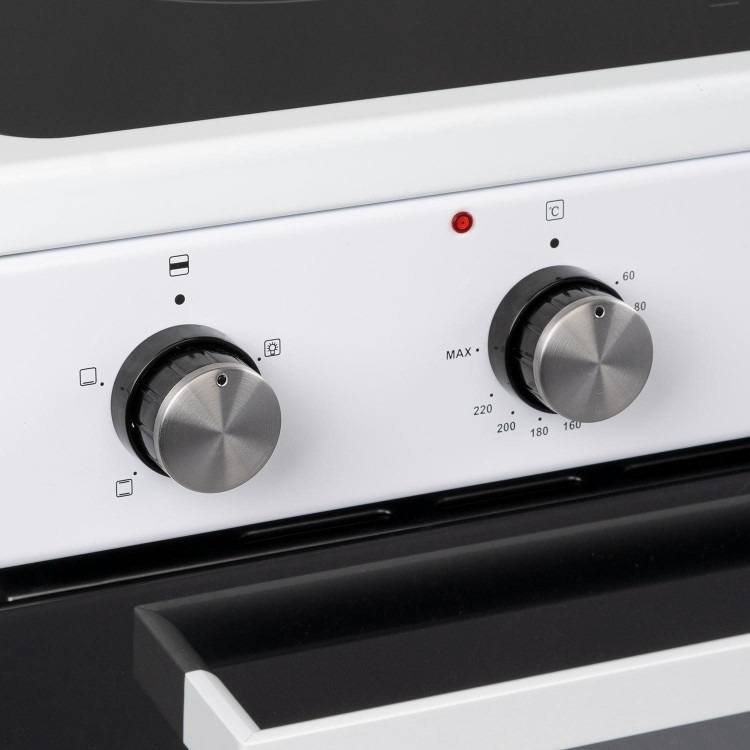 Refurbished electriQ EQECW160CERAMIC 60cm Electric Cooker White - Image 4