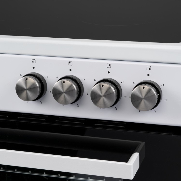 Refurbished electriQ EQECW160CERAMIC 60cm Electric Cooker White - Image 5
