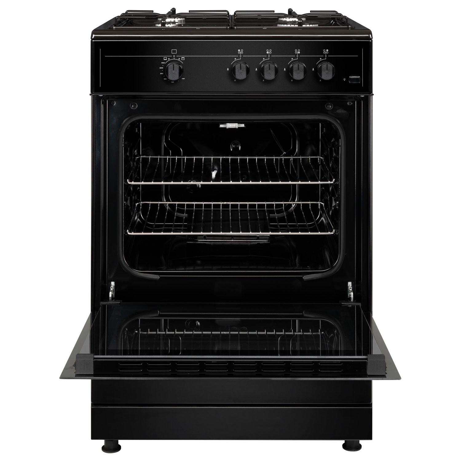 electriQ 60cm Gas Cooker - Black - Image 2