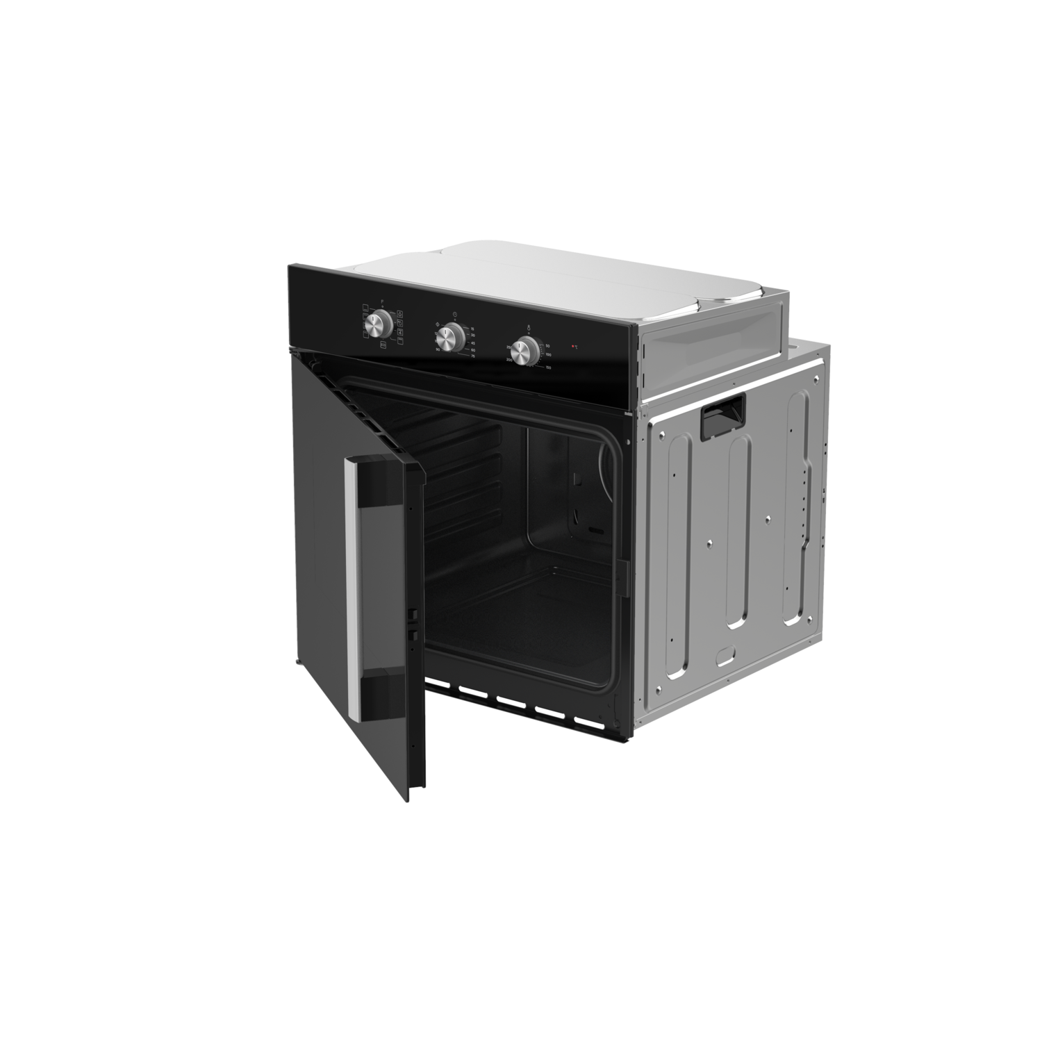electriQ Fan Assisted Single Oven with Side Opening Door - Black - Image 2