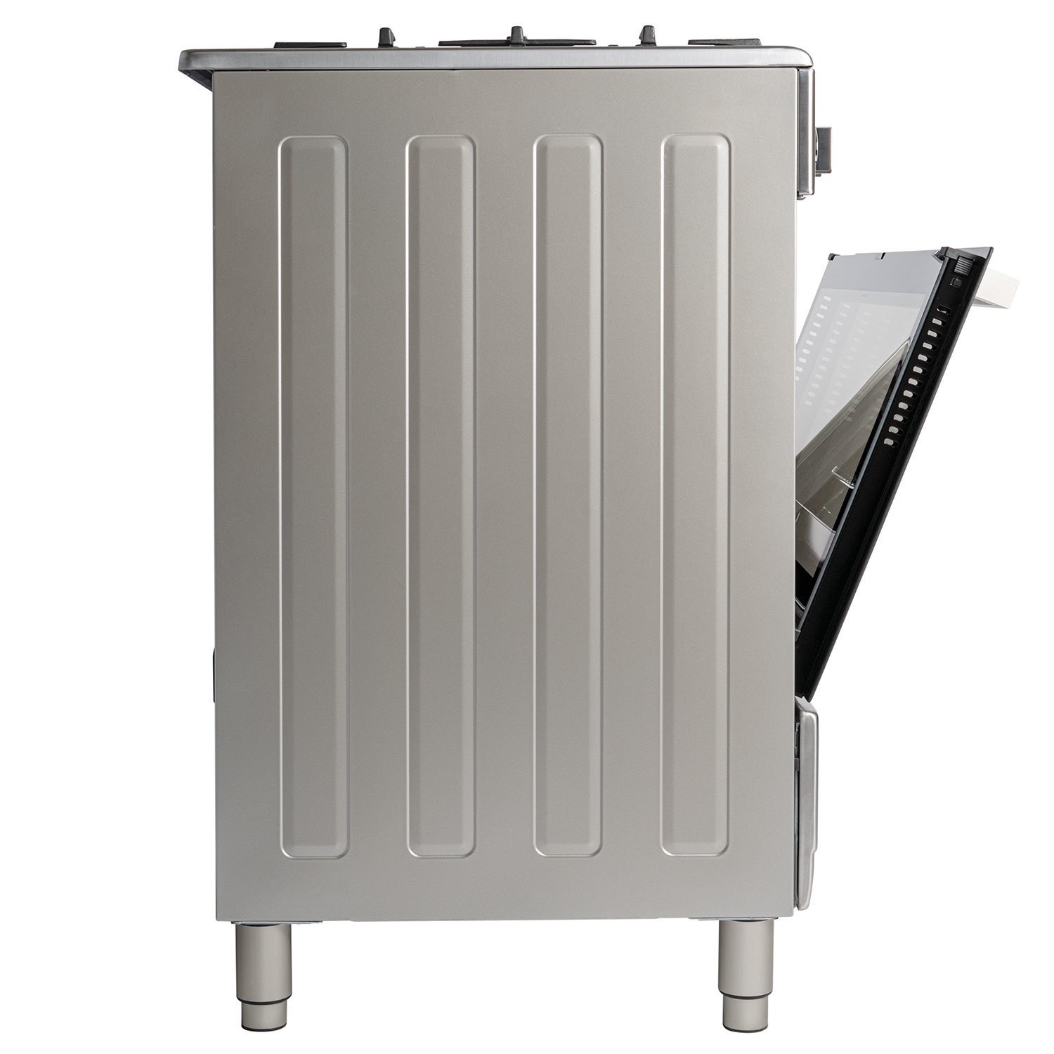 electriQ 90cm Dual Fuel Range Cooker with Mirror Door Finish - Stainless Steel - Image 4